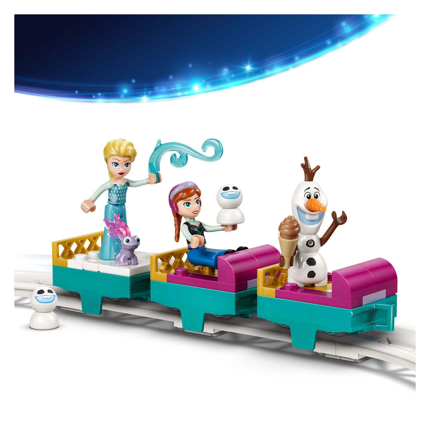 LEGO Disney Princess 43281 Le château de glace et le manège enneigé d'Elsa