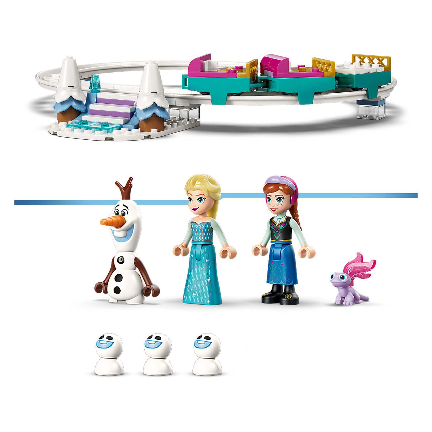 LEGO Disney Princess 43281 Le château de glace et le manège enneigé d'Elsa