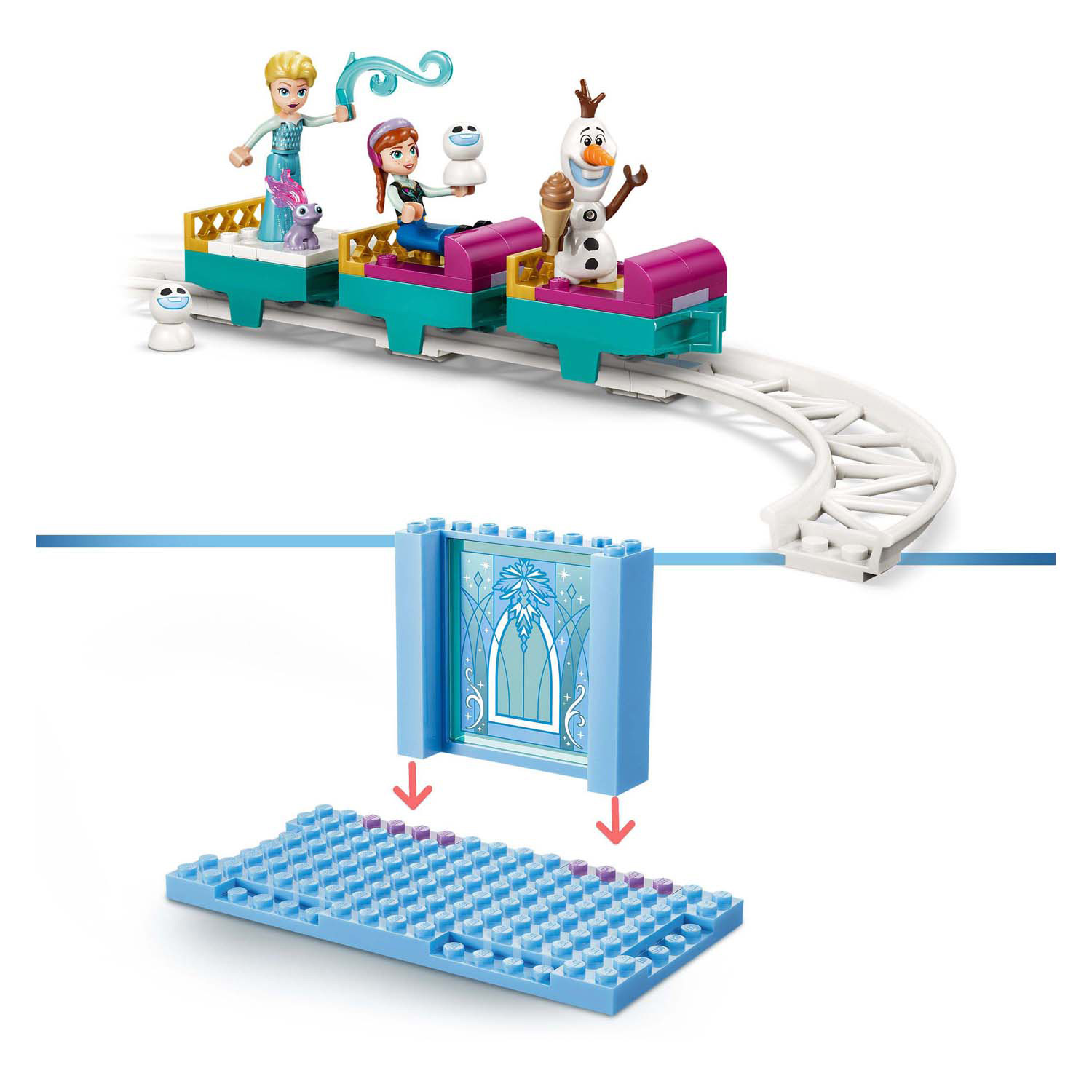 LEGO Disney Princess 43281 Le château de glace et le manège enneigé d'Elsa