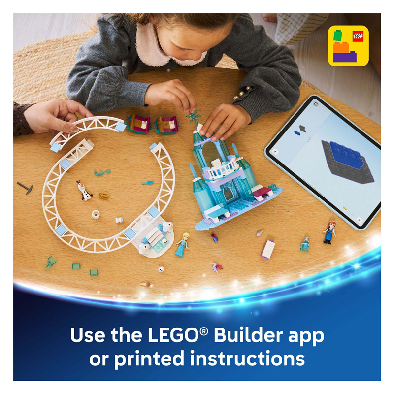 LEGO Disney Princess 43281 Le château de glace et le manège enneigé d'Elsa