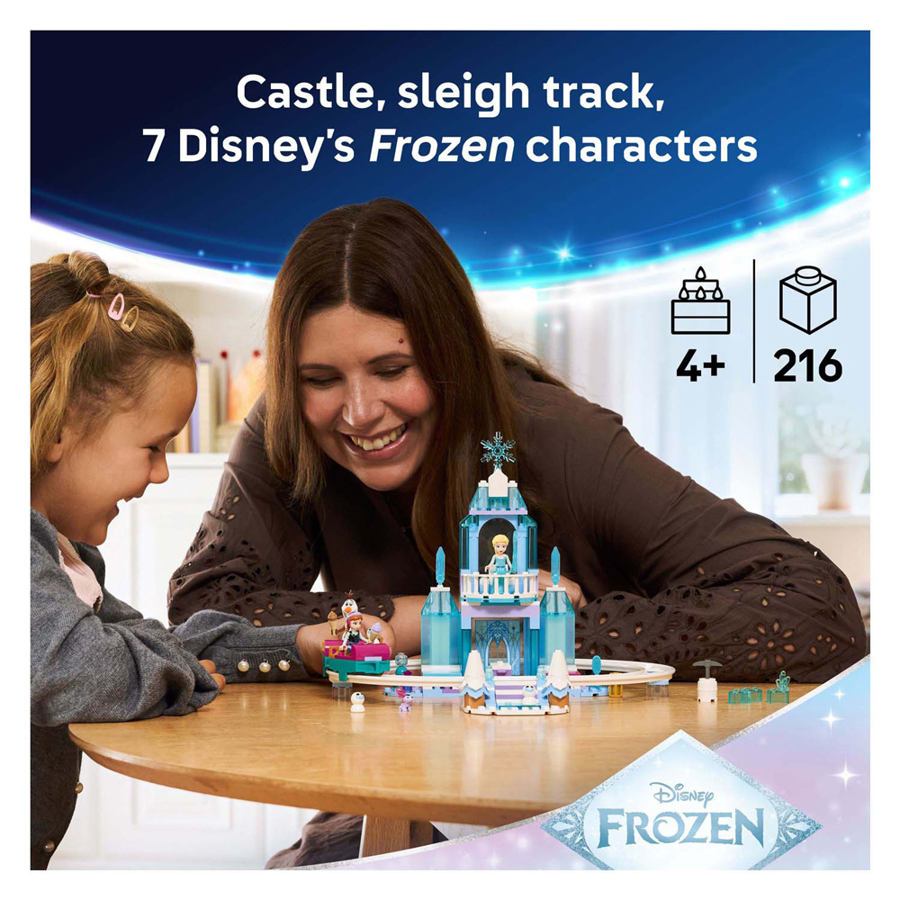 LEGO Disney Princess 43281 Le château de glace et le manège enneigé d'Elsa