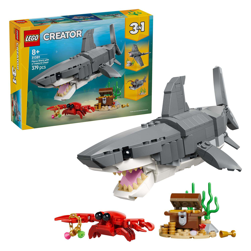LEGO Creator 31381 Requin sauvage avec coffre au trésor