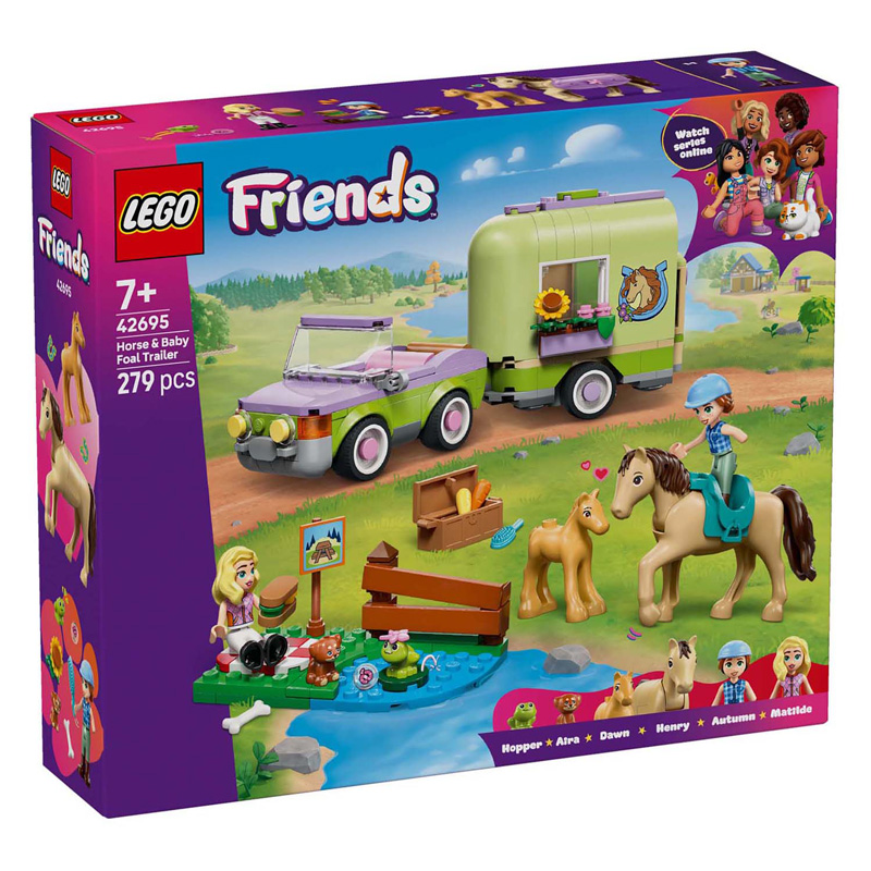 LEGO Friends 42695 Trailer met paard en veulen