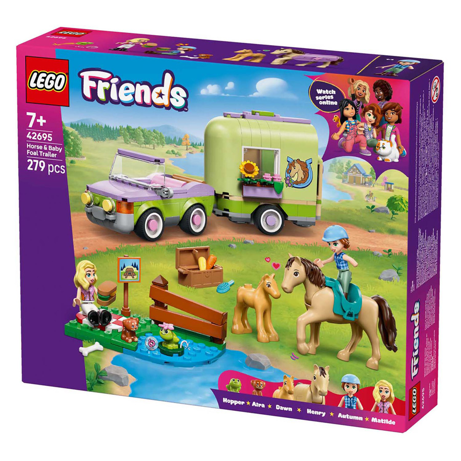LEGO Friends 42695 Trailer met paard en veulen