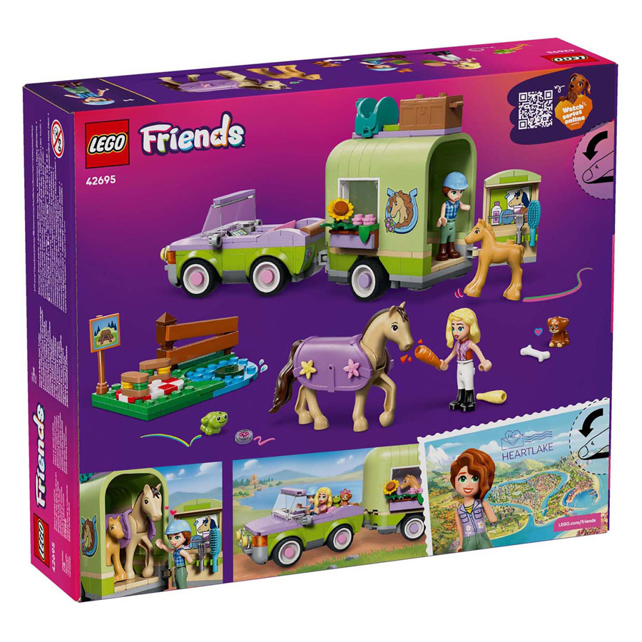 LEGO Friends 42695 Trailer met paard en veulen