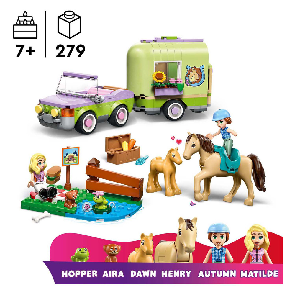 LEGO Friends 42695 Trailer met paard en veulen