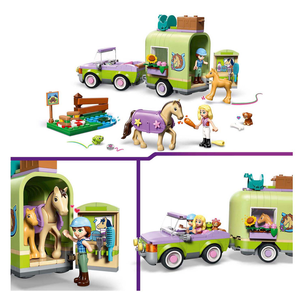 LEGO Friends 42695 Trailer met paard en veulen