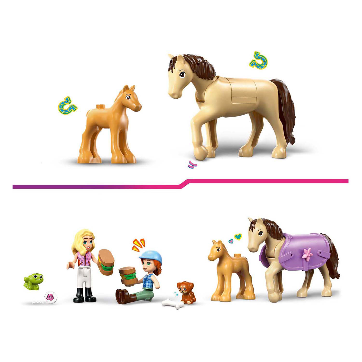 LEGO Friends 42695 Trailer met paard en veulen