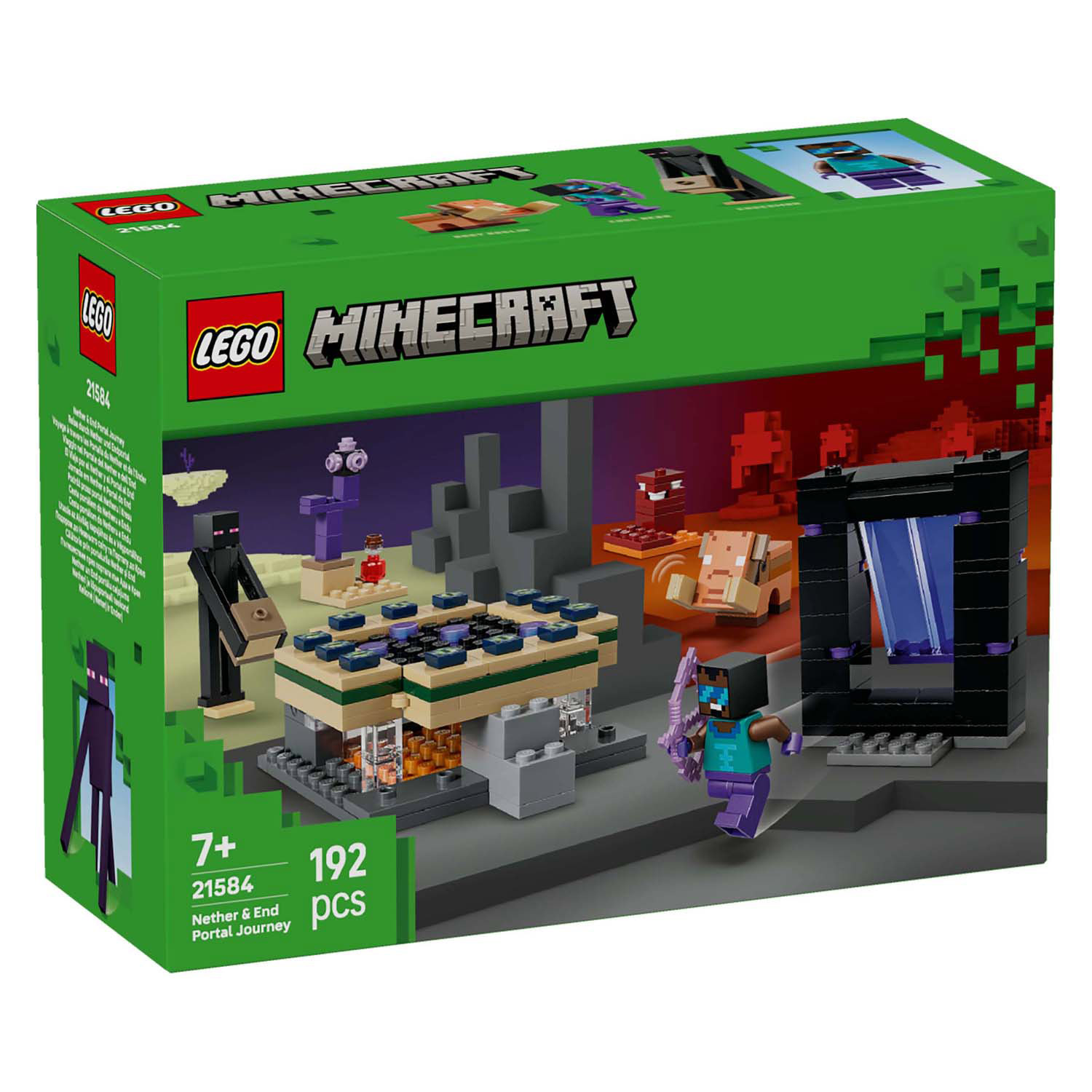 LEGO Minecraft 21584 Reis naar de Nether en het End-portaal