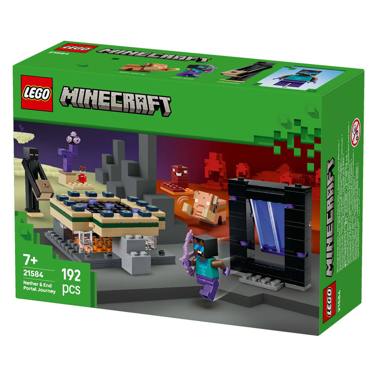 LEGO Minecraft 21584 Reis naar de Nether en het End-portaal