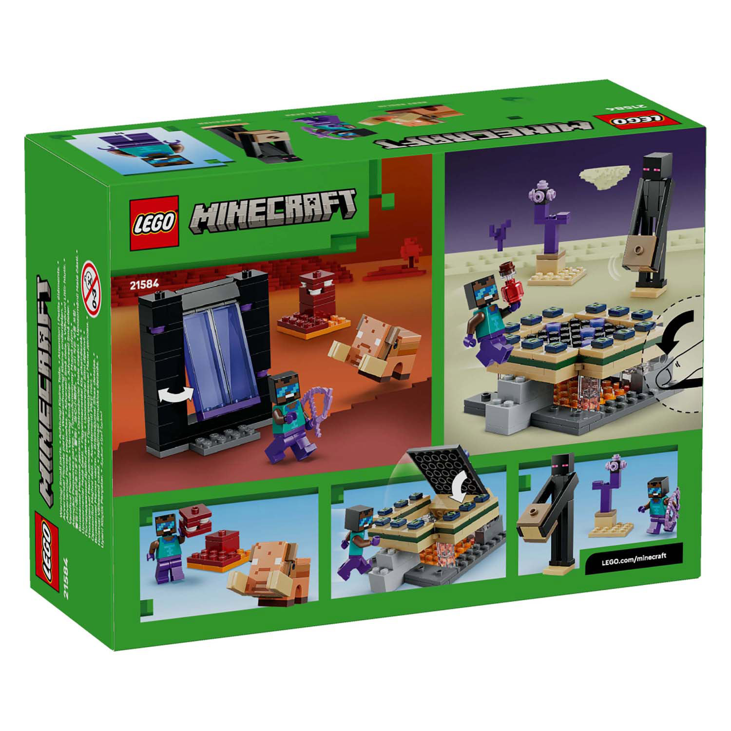 LEGO Minecraft 21584 Reis naar de Nether en het End-portaal