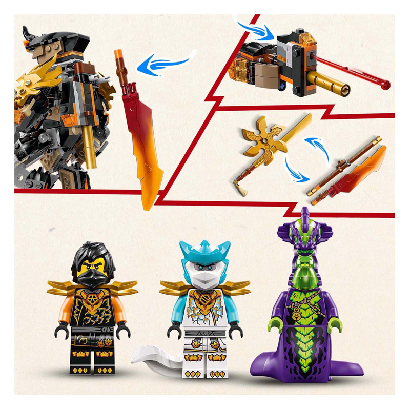 LEGO Ninjago 71854 Cole's missiemecha en draak Zane