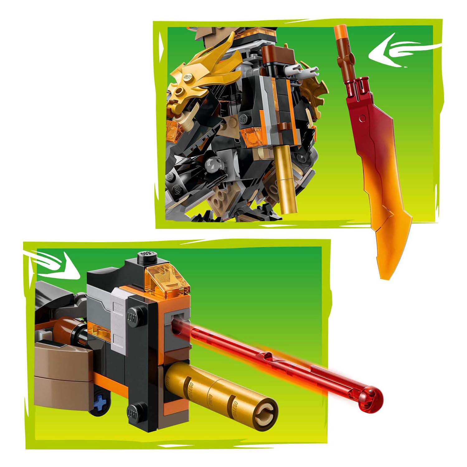 LEGO Ninjago 71854 Cole's missiemecha en draak Zane