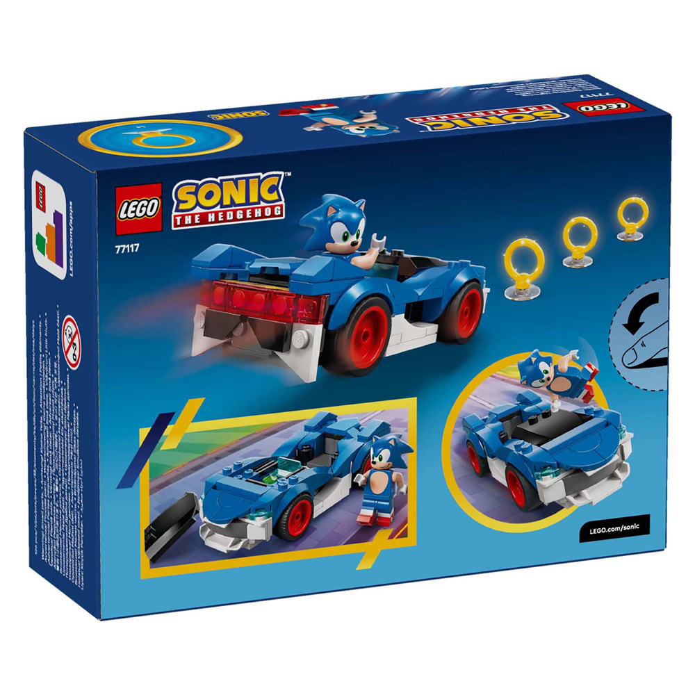 LEGO Sonic the Hedgehog 77117 Sonics auto: Speed Star Lightning