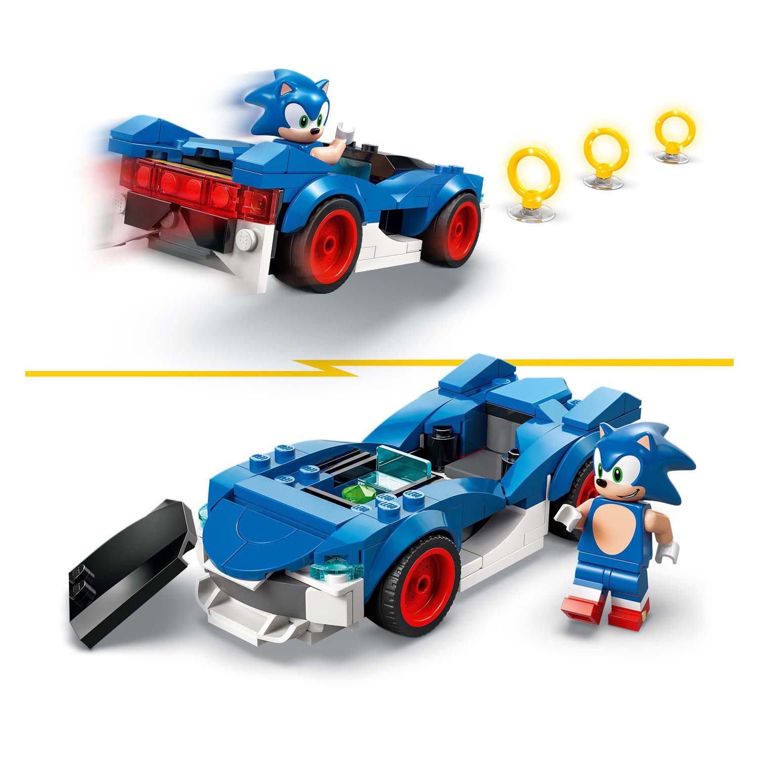 LEGO Sonic the Hedgehog 77117 Sonics auto: Speed Star Lightning