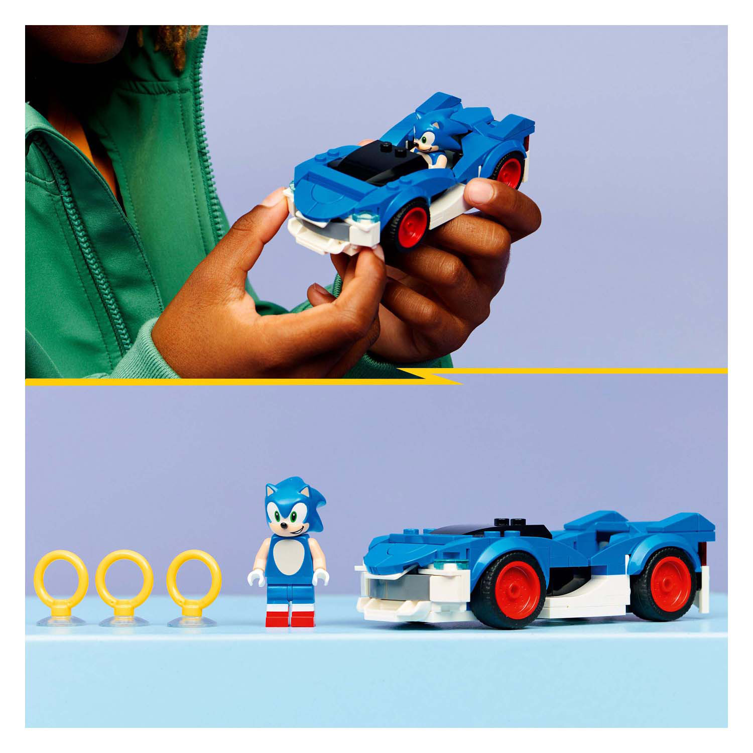LEGO Sonic the Hedgehog 77117 Sonics auto: Speed Star Lightning