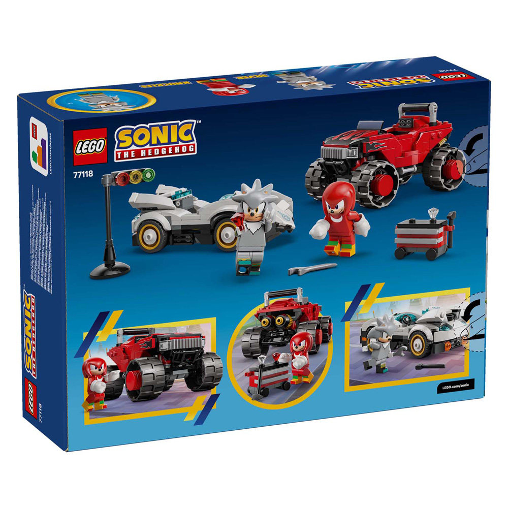LEGO Sonic the Hedgehog 77118 Silvers auto vs. Knuckles' monstertruck