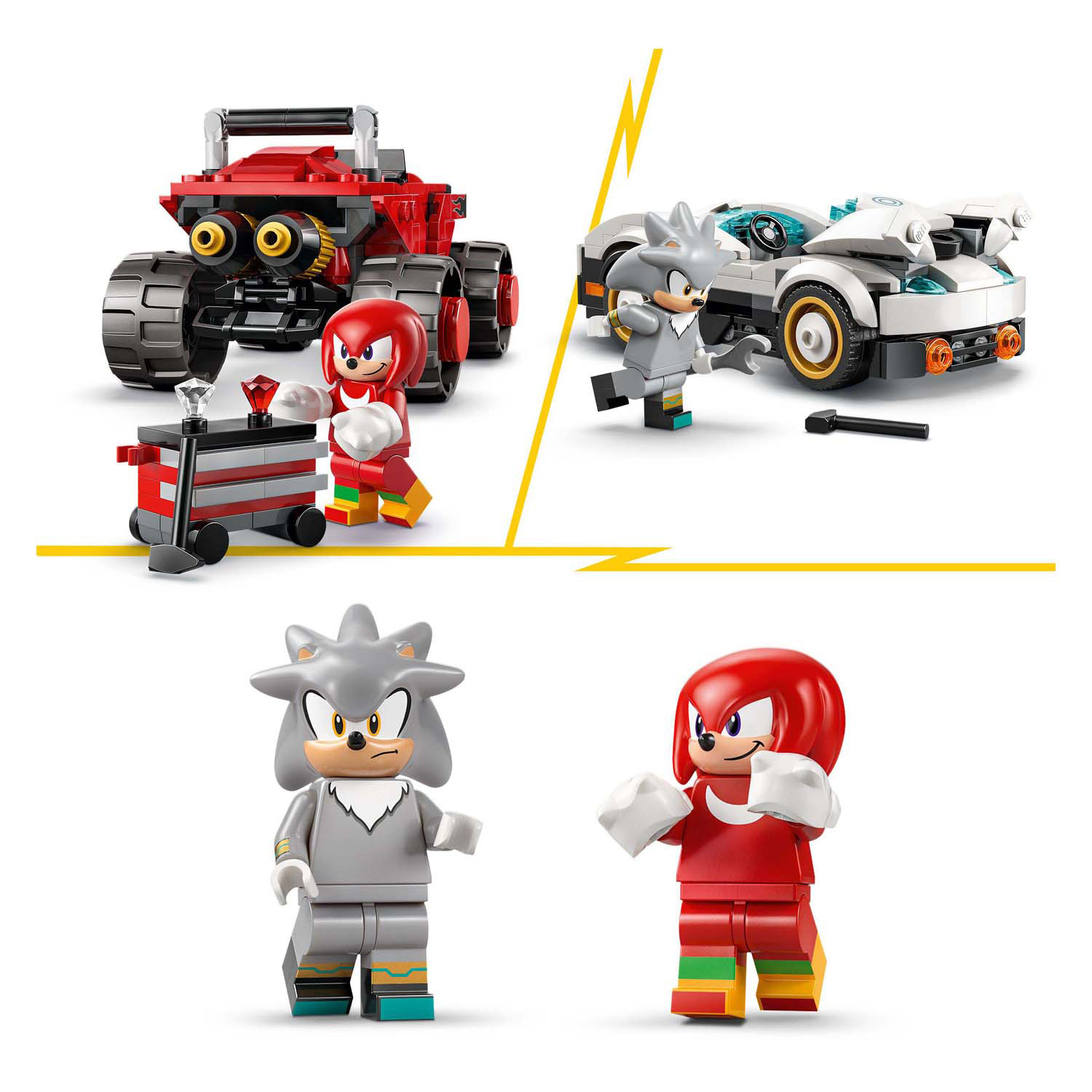 LEGO Sonic the Hedgehog 77118 Silvers auto vs. Knuckles' monstertruck