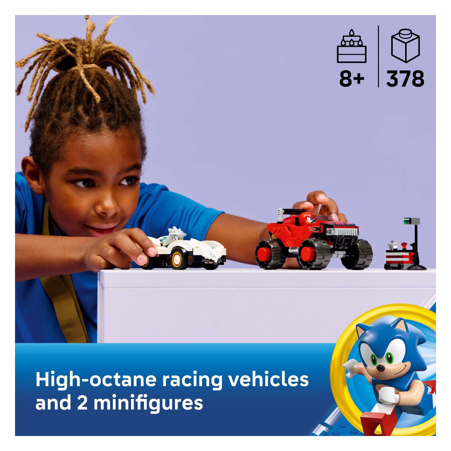 LEGO Sonic the Hedgehog 77118 Silvers auto vs. Knuckles' monstertruck