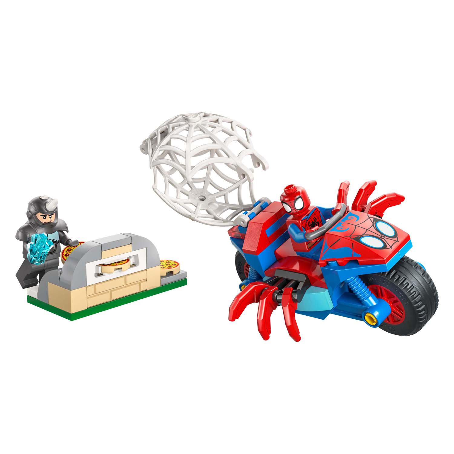 LEGO Marvel 11206 Spidey op zijn motor vs. Rhino