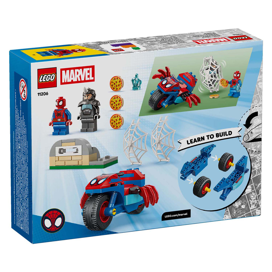 LEGO Marvel 11206 Spidey op zijn motor vs. Rhino