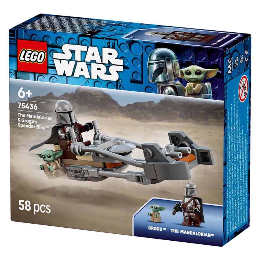 LEGO Star Wars 75436 Mandalorian en Grogu's speederbike