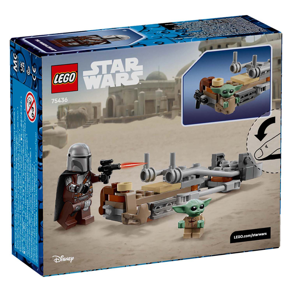 LEGO Star Wars 75436 Mandalorian en Grogu's speederbike