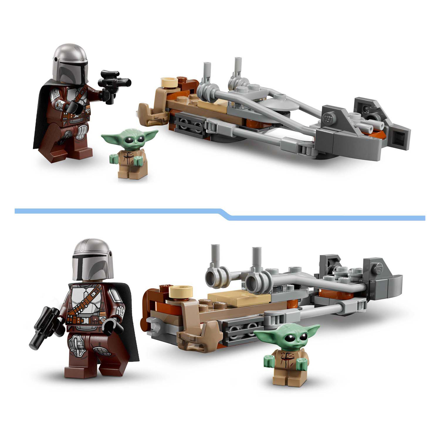 LEGO Star Wars 75436 Mandalorian en Grogu's speederbike