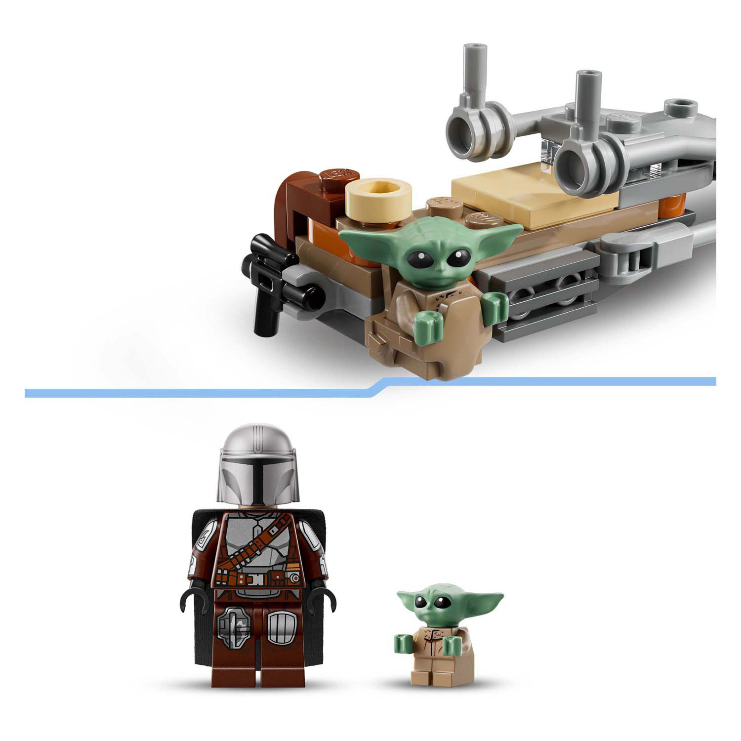 LEGO Star Wars 75436 Mandalorian en Grogu's speederbike