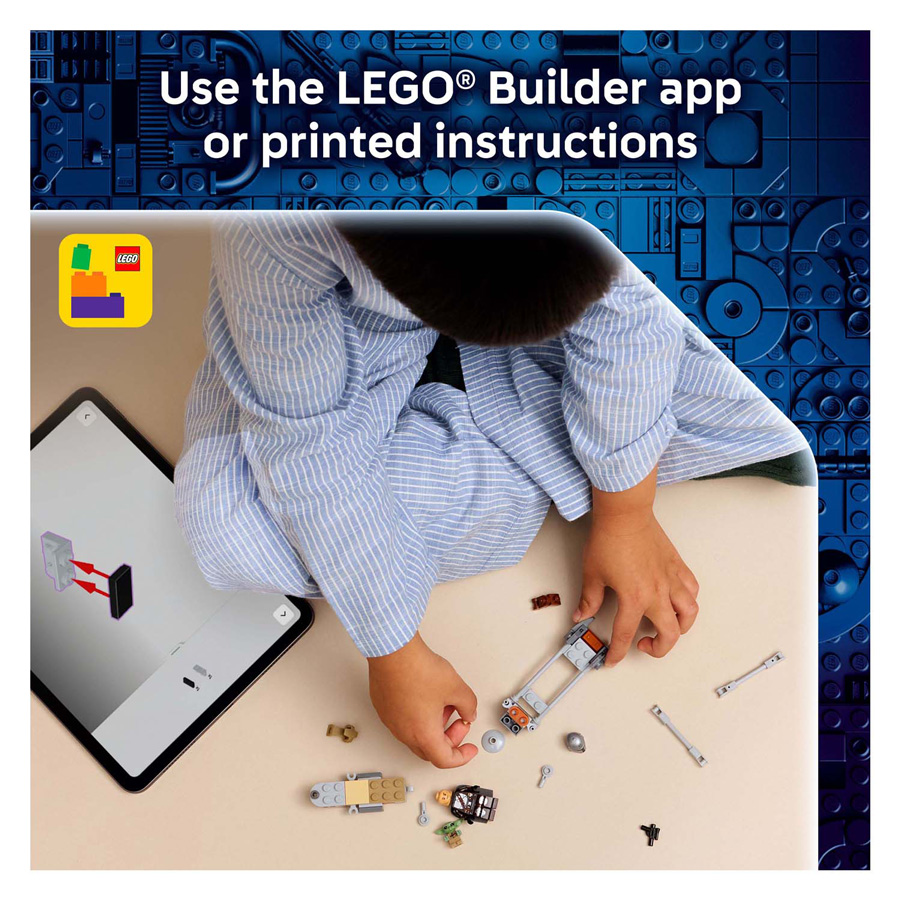 LEGO Star Wars 75436 Mandalorian en Grogu's speederbike