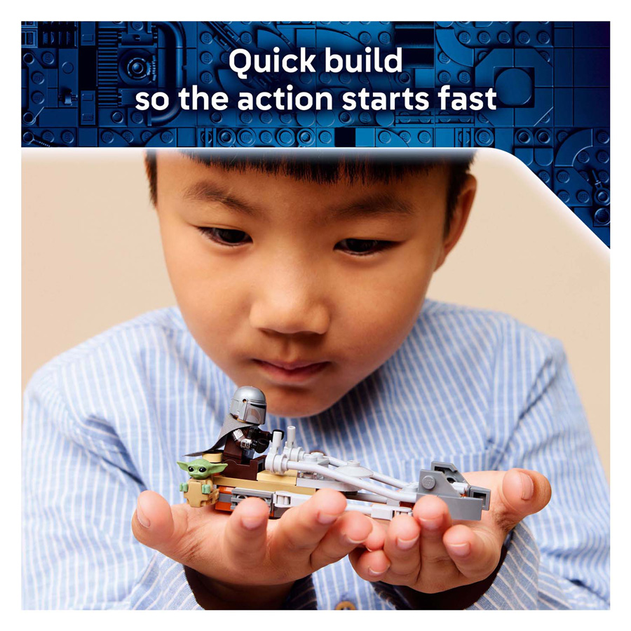 LEGO Star Wars 75436 Mandalorian en Grogu's speederbike