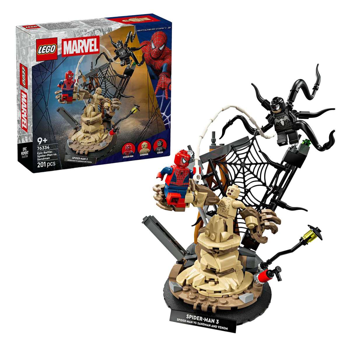 LEGO Super Heroes 76334 Marvel Combat Ultime : Spider-Man contre l'Homme-Sable