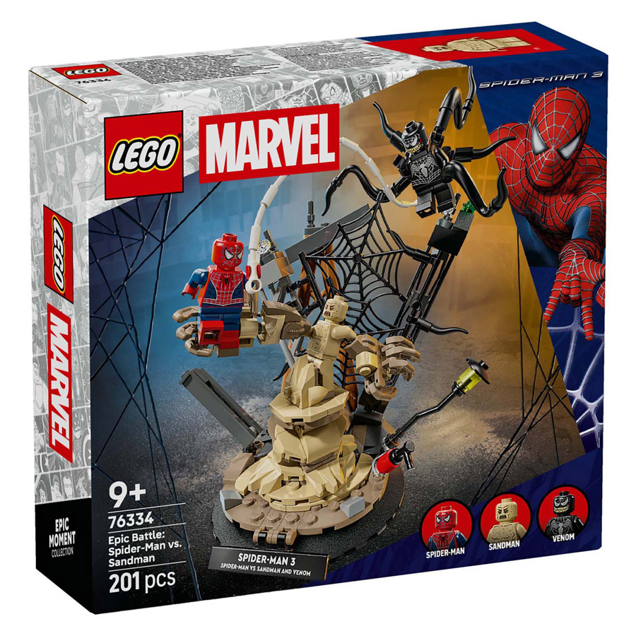 LEGO Super Heroes 76334 Marvel Combat Ultime : Spider-Man contre l'Homme-Sable