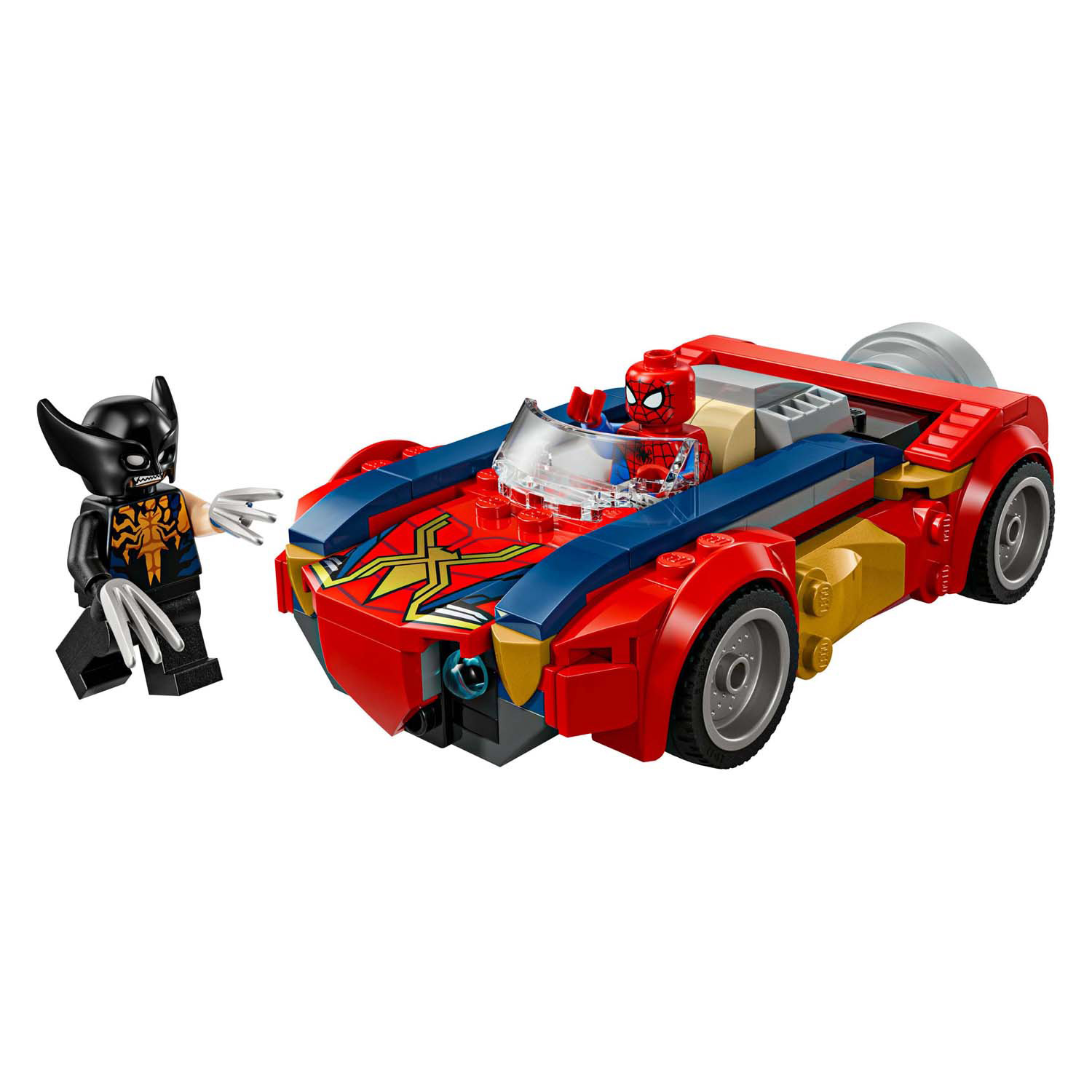 LEGO Super Heroes 76336 Marvel Spider-Man Voiture contre Wolverine Venomisé