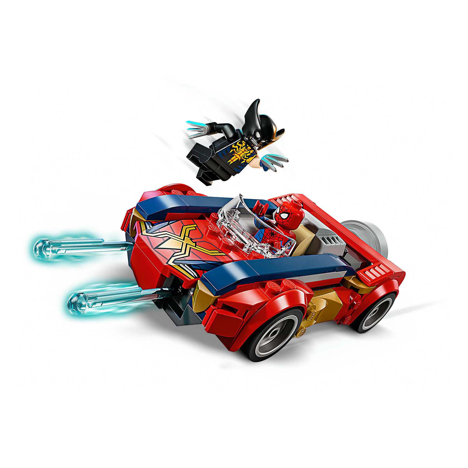 LEGO Super Heroes 76336 Marvel Spider-Man Voiture contre Wolverine Venomisé