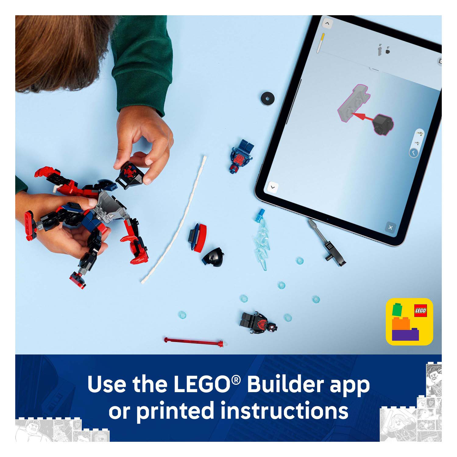 LEGO Marvel 76337 Miles Morales mecha contre Spider-Man