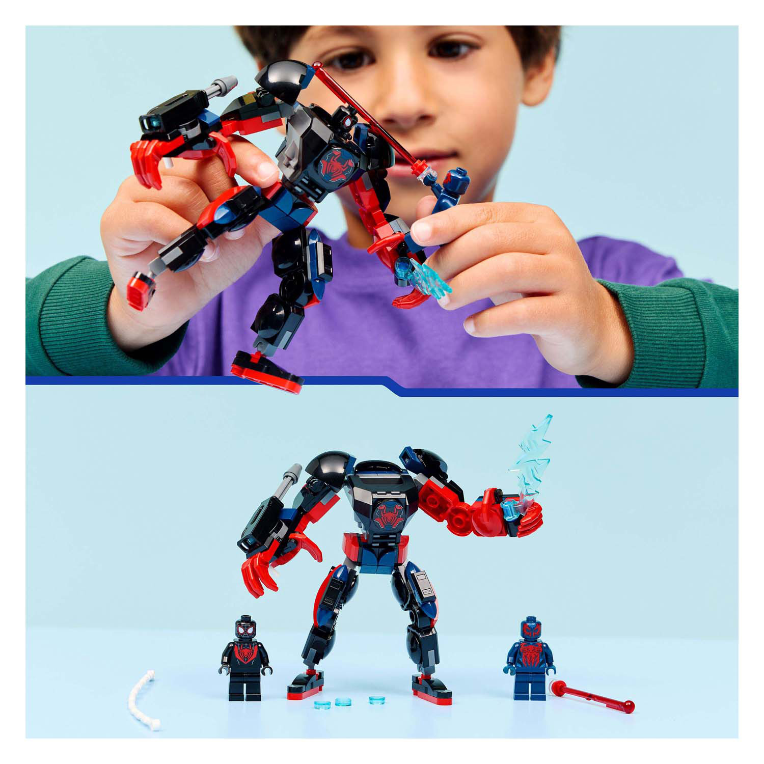 LEGO Marvel 76337 Miles Morales mecha contre Spider-Man