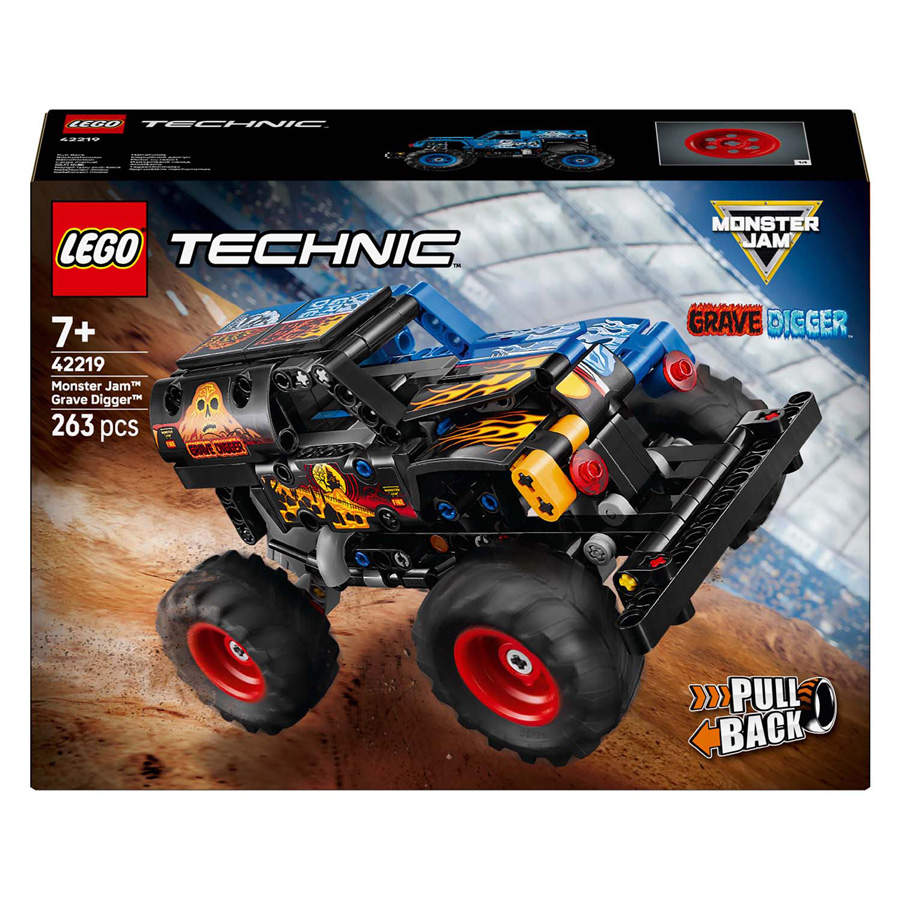 LEGO Technic 42219 Monster Jam Grave Digger vuur en ijs
