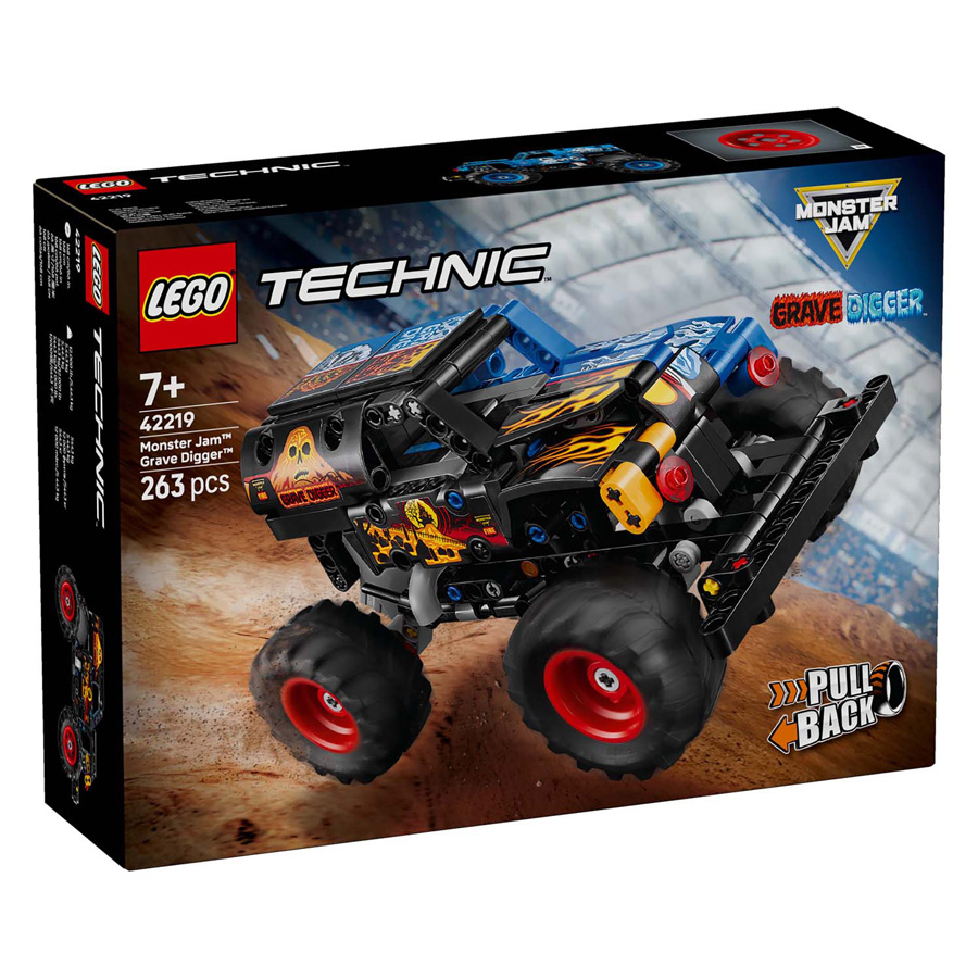 LEGO Technic 42219 Monster Jam Grave Digger vuur en ijs