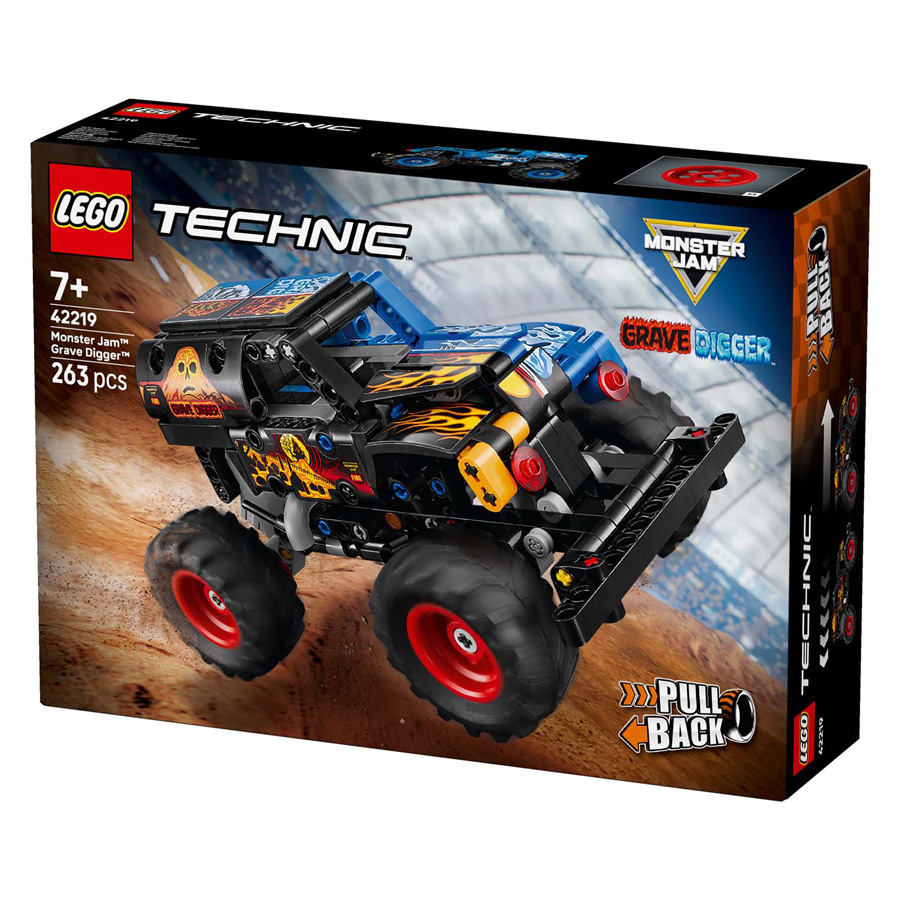 LEGO Technic 42219 Monster Jam Grave Digger vuur en ijs