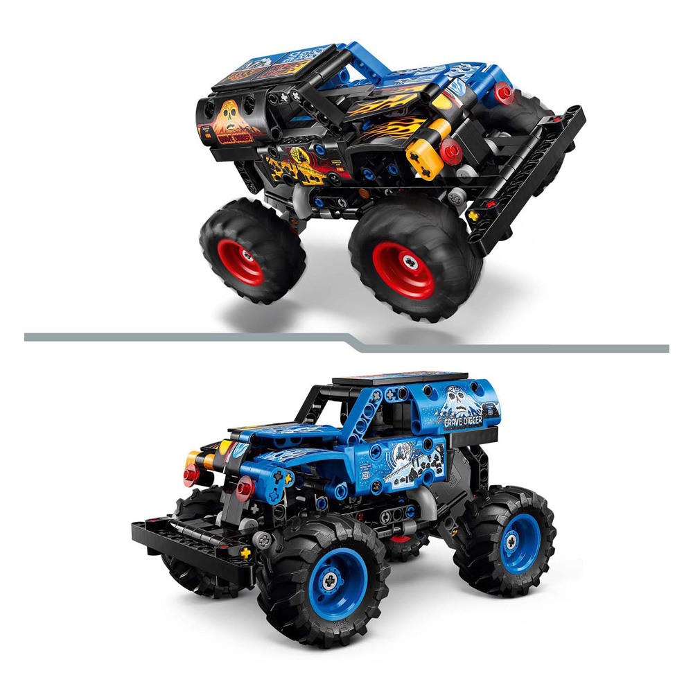 LEGO Technic 42219 Monster Jam Grave Digger vuur en ijs