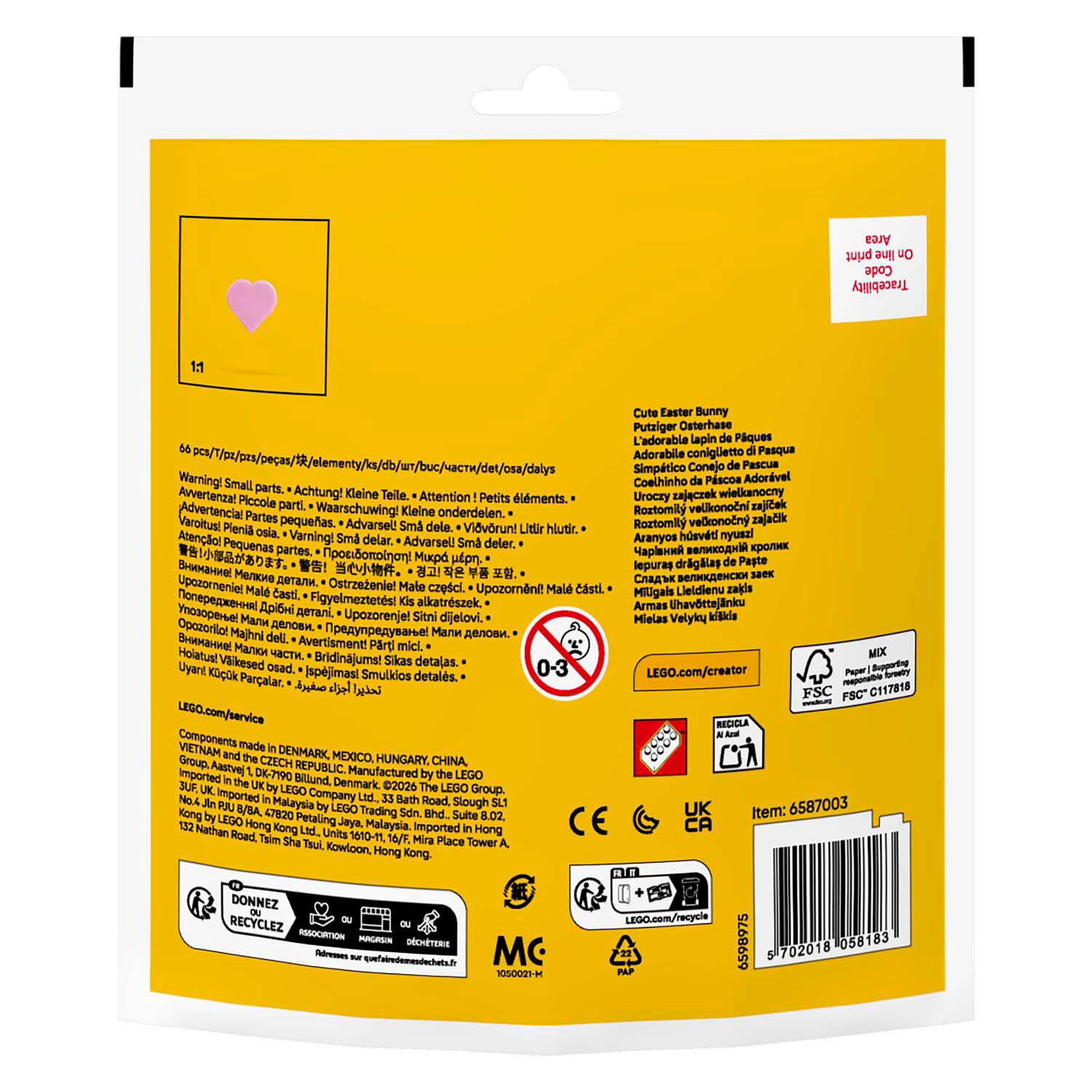 LEGO Creator 30716 Schattige Paashaas