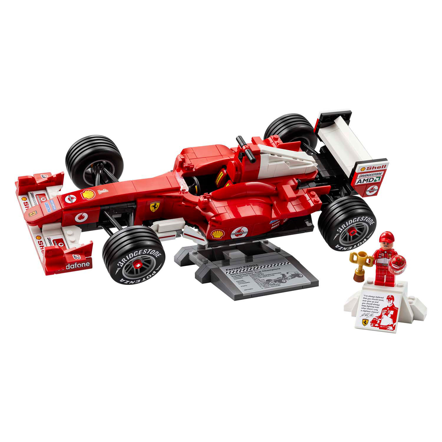 LEGO ICONS 11375 Ferrari F2004 en Michael Schumacher
