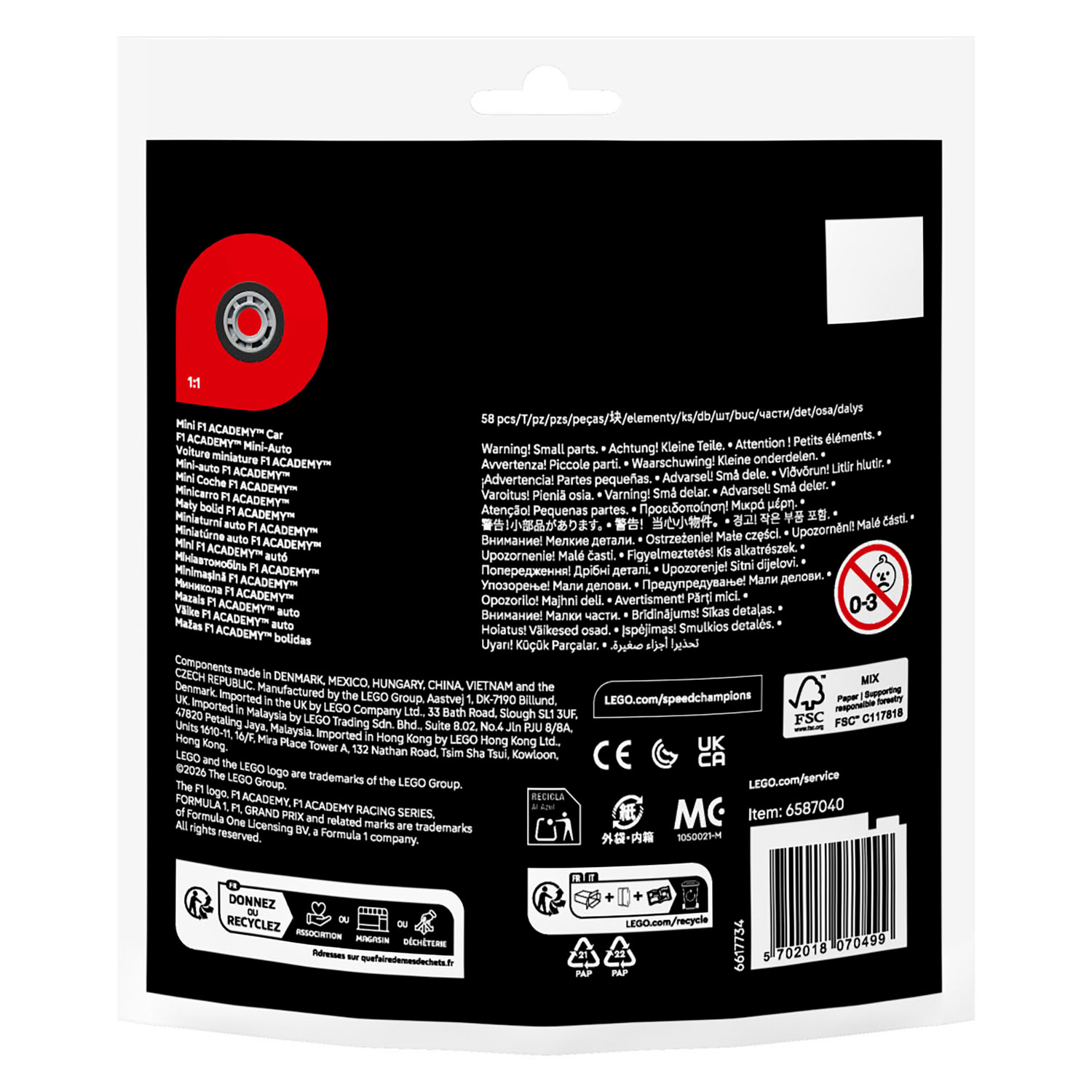 LEGO Speed Champions  30734 F1 ACADEMY Racewagen