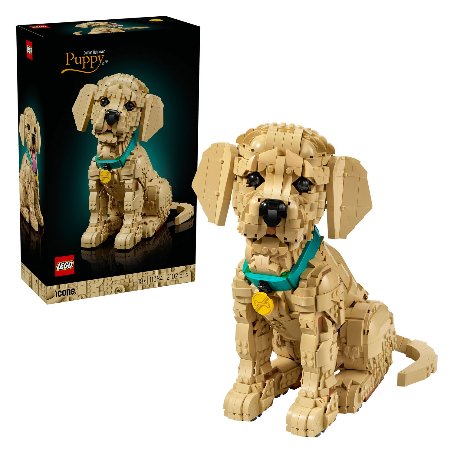 LEGO ICONS 11384 Chiot Golden Retriever