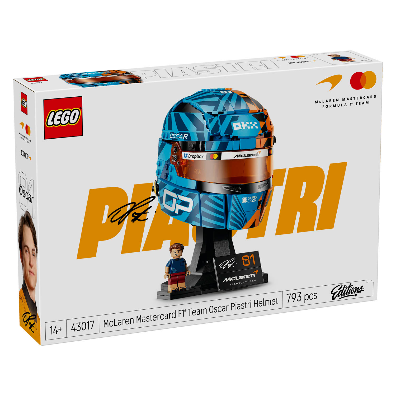 LEGO Editions 43017 McLaren Mastercard F1 Team Helm van Oscar Piastri