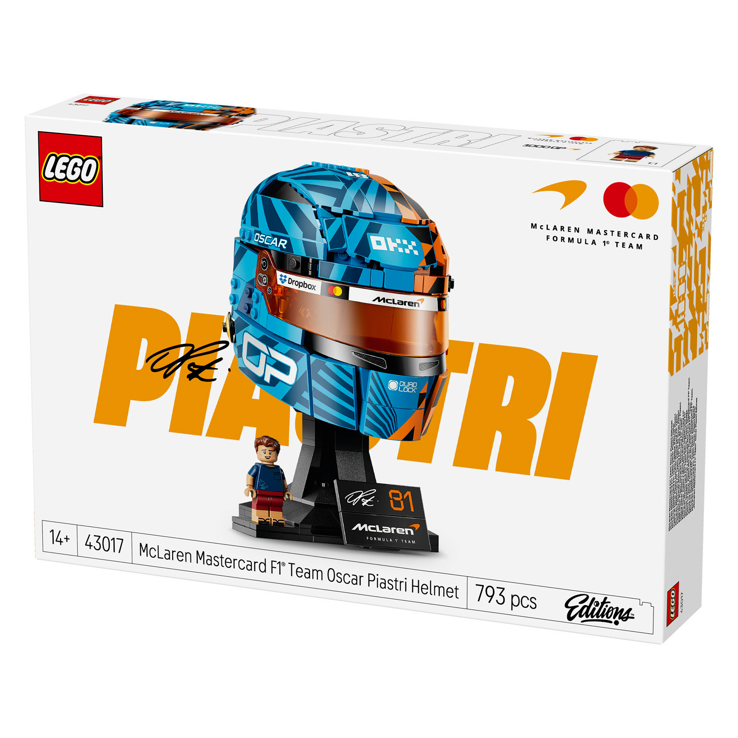 LEGO Editions 43017 McLaren Mastercard F1 Team Helm van Oscar Piastri
