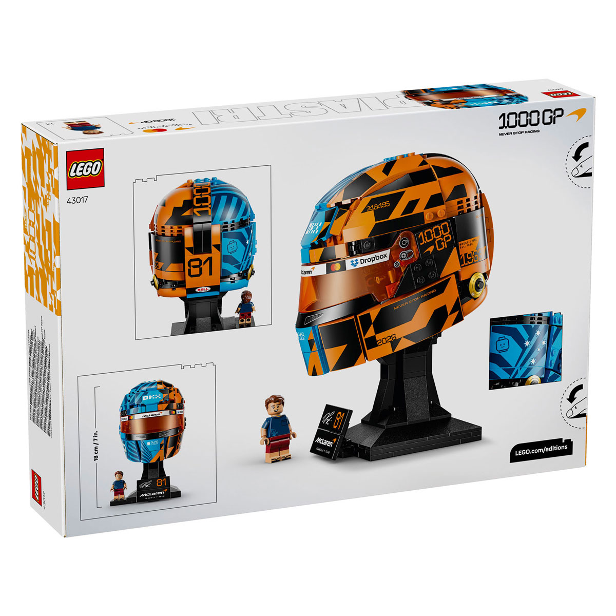 LEGO Editions 43017 McLaren Mastercard F1 Team Helm van Oscar Piastri