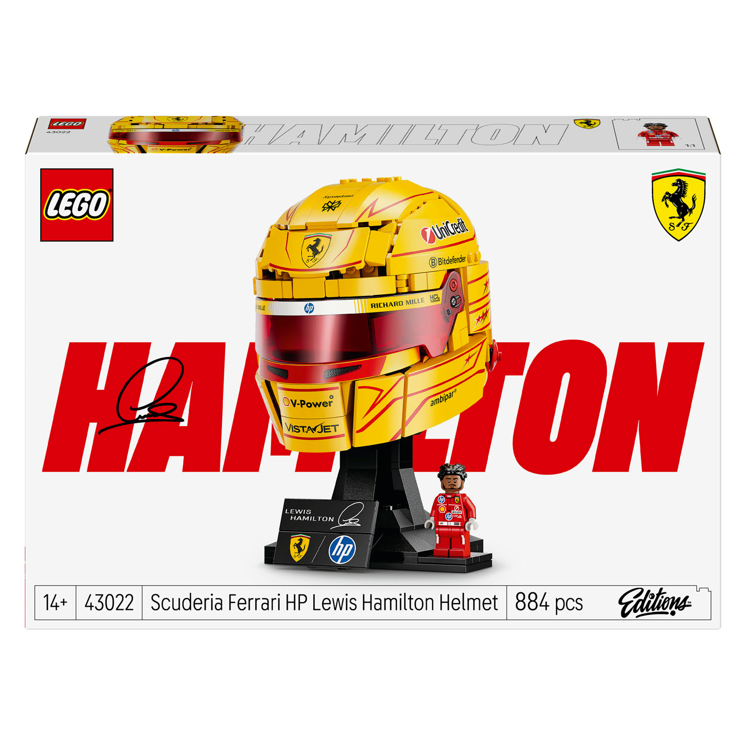 Lego Special Edition 43022 Scuderia Ferrari HP helm van Lewis Hamilton