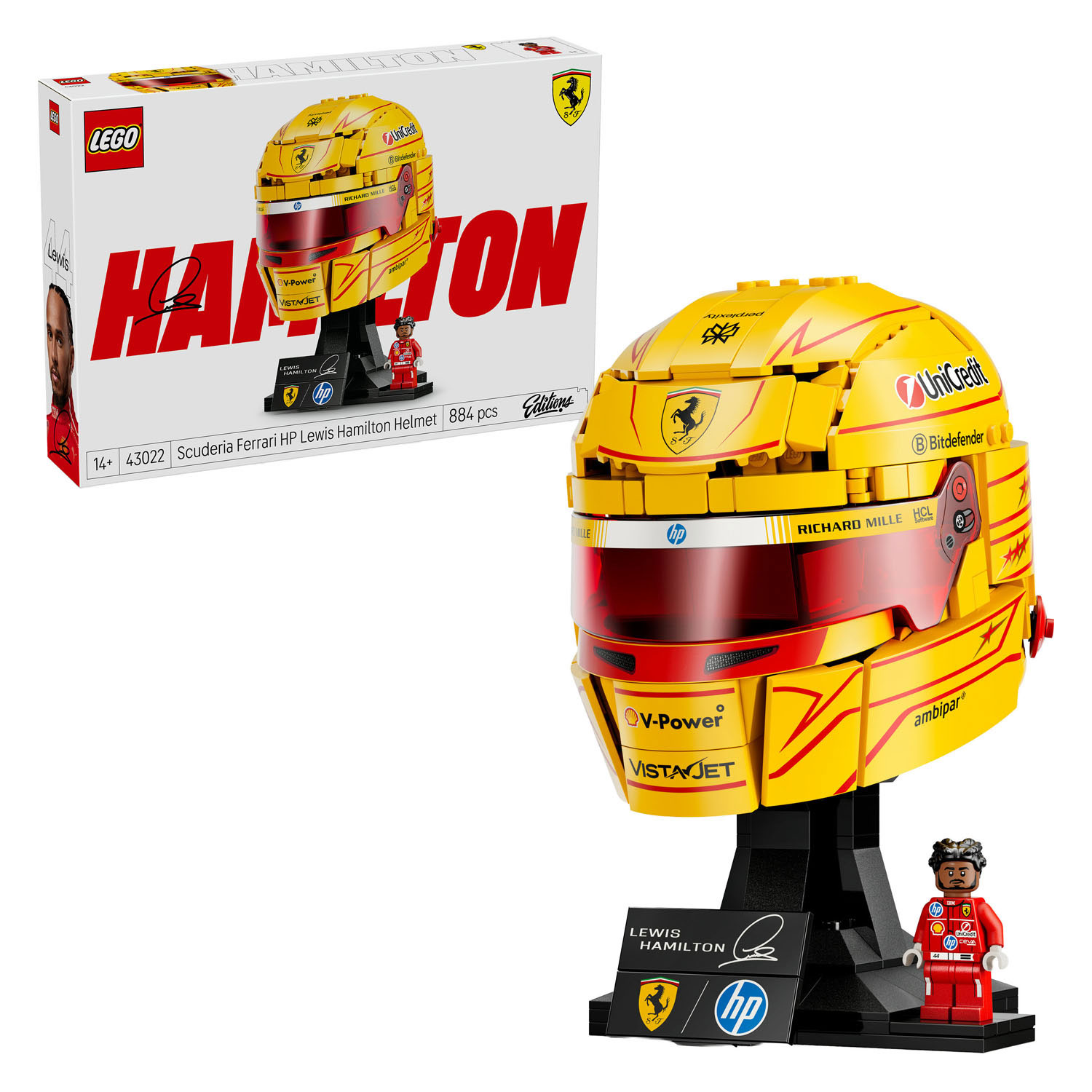 Lego Special Edition 43022 Scuderia Ferrari HP helm van Lewis Hamilton